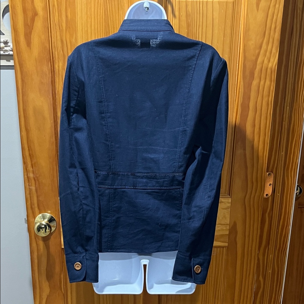 Chadwicks Navy Lightweight Military Style Jacket with Wooden Buttons - Picture 9 of 15